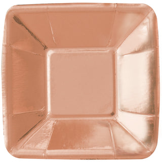 Rose Gold Appetizer Plates - 5 in. 8 Count