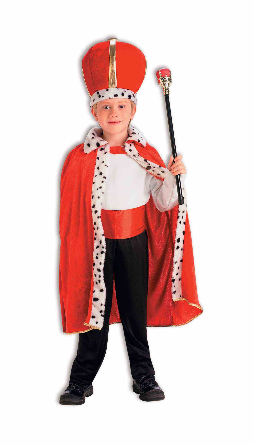 Kid's Red King Robe and Crown Accessory Kit
