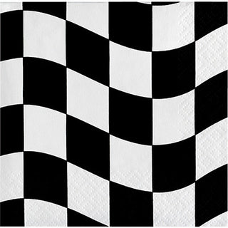 Black & White Check - Dessert Napkins - 18 Count