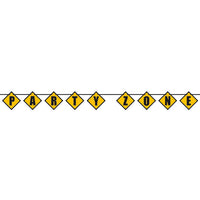 Construction Party Banner - 9'