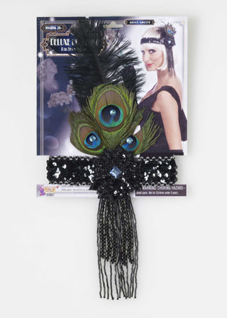 Deluxe Roaring 20's Peacock Flapper Headband