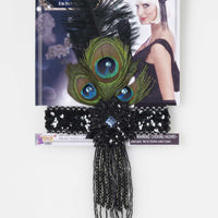 Deluxe Roaring 20's Peacock Flapper Headband
