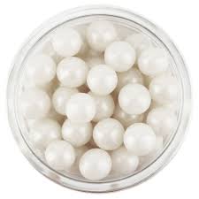 White Sugar Pearl Dragees 6mm