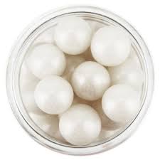 White Sugar Pearl Dragees 8mm