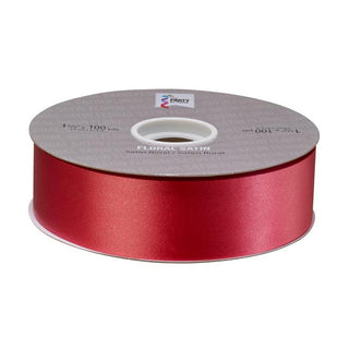 Red Floral Satin Cake Ribbon