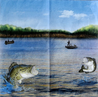 Gone Fishing Luncheon Napkins - /16 Count - 2 Ply