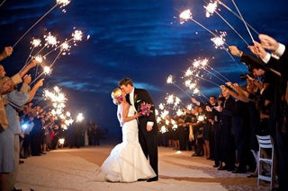 96 Piece Pack - Deluxe Wedding Sparklers- 16 Packs of 6 Sparklers/ 36" Long