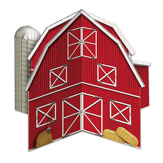 3-D Barn Centerpiece - 10 in.