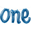 Blue "one" Balloon. Air Fill