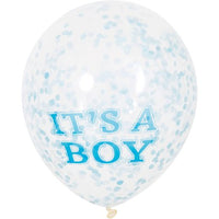 Confetti Balloons - It's A Boy - - 6 Count