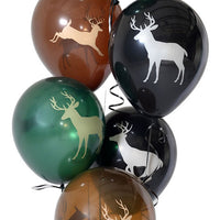 Deer Buck Latex Balloons 6 Pack