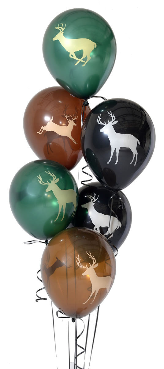 Deer Buck Latex Balloons 6 Pack