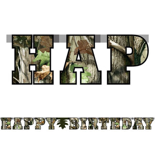 Next Camo Deer Birthday Banner