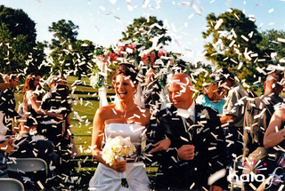 White Wedding Confetti Cannon Popper