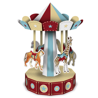 Vintage Circus Carousel - Centerpiece / 10 inches