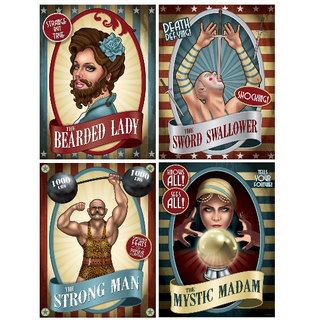 Vintage Circus Posters/ 4 Count