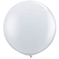 24 Inch Round Clear Latex Balloons - 4 per pack.