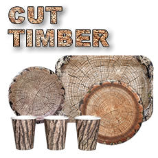 Rustic Cut Timber 7" Salad Plates/ 8 Count