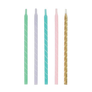 Pastel Slim Spiral Candles