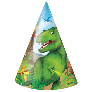 Dinosaur Party Hats 8 Pack