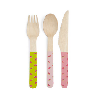 Watermelon Cutlery/ 24 Piece/ 8 each Spoon, Fork, and Knife