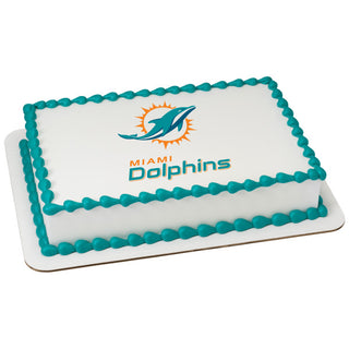 Miami Dolphins Edible Image Cake Topper