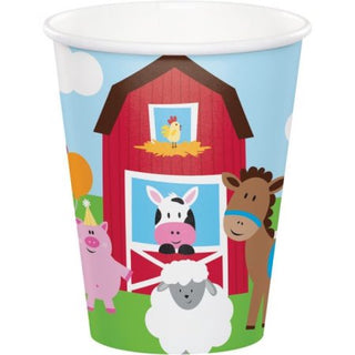 Farm House Fun Cups/ 8 Count / 8 oz.