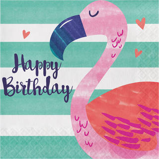 Tropical Flamingo Party Napkins/ Luncheon Napkins/ 16 Count