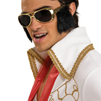 Gold Elvis Character Accessory Glasses