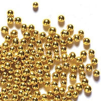 Metallic Gold Edible Sugar Pearl Dragees 6mm