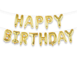 Happy Birthday Balloon Banner Kit - 13 Balloons and Ribbon. /14 Feet
