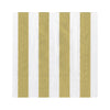 Metallic Striped Napkins - Gold