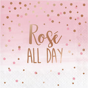 Rose All Day Foil Luncheon Napkins