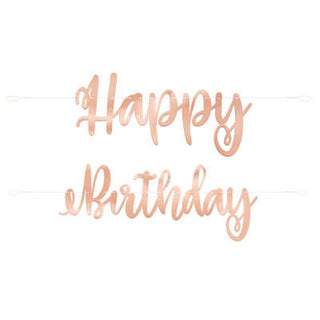 Rose gold Birthday Banner