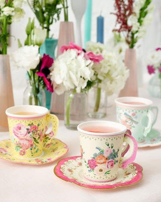 Vintage Tea Party Cup Set