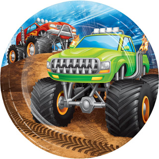 Monster Truck Rally Dessert Plate