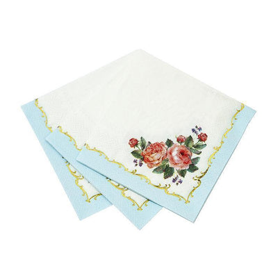 Vintage Rose Beverage Napkins
