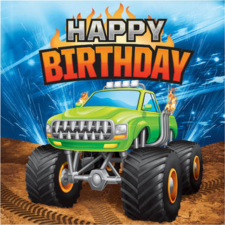 Monster Truck Rally Luncheon Napkins