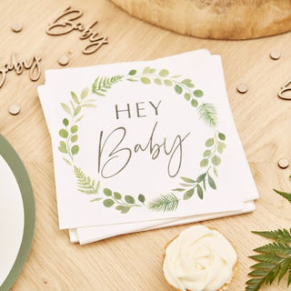 Greenery Baby Shower Napkins