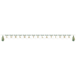 Eucalyptus Greens Congratulations Banner