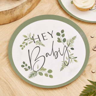 Greenery Baby Shower Plates