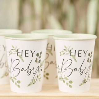 Greenery Baby Shower Cups