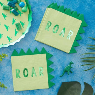 Dinosaur Roar Foil Napkins