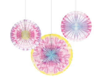 Tie Dye Party Fan Decoration