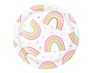 Happy Rainbow Dessert Plates