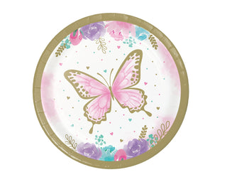 Butterfly Shimmer Dessert Plate