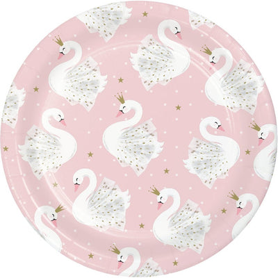 Swan Party Dessert Plates