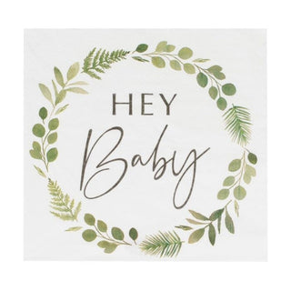 Greenery Baby Shower Napkins