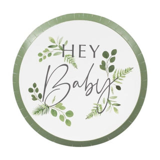 Greenery Baby Shower Plates