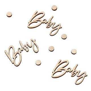 Wood Baby Shower Confetti